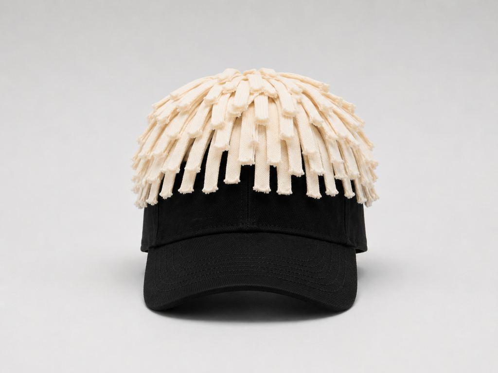 LOKS Rope Texture Cap – Black & White