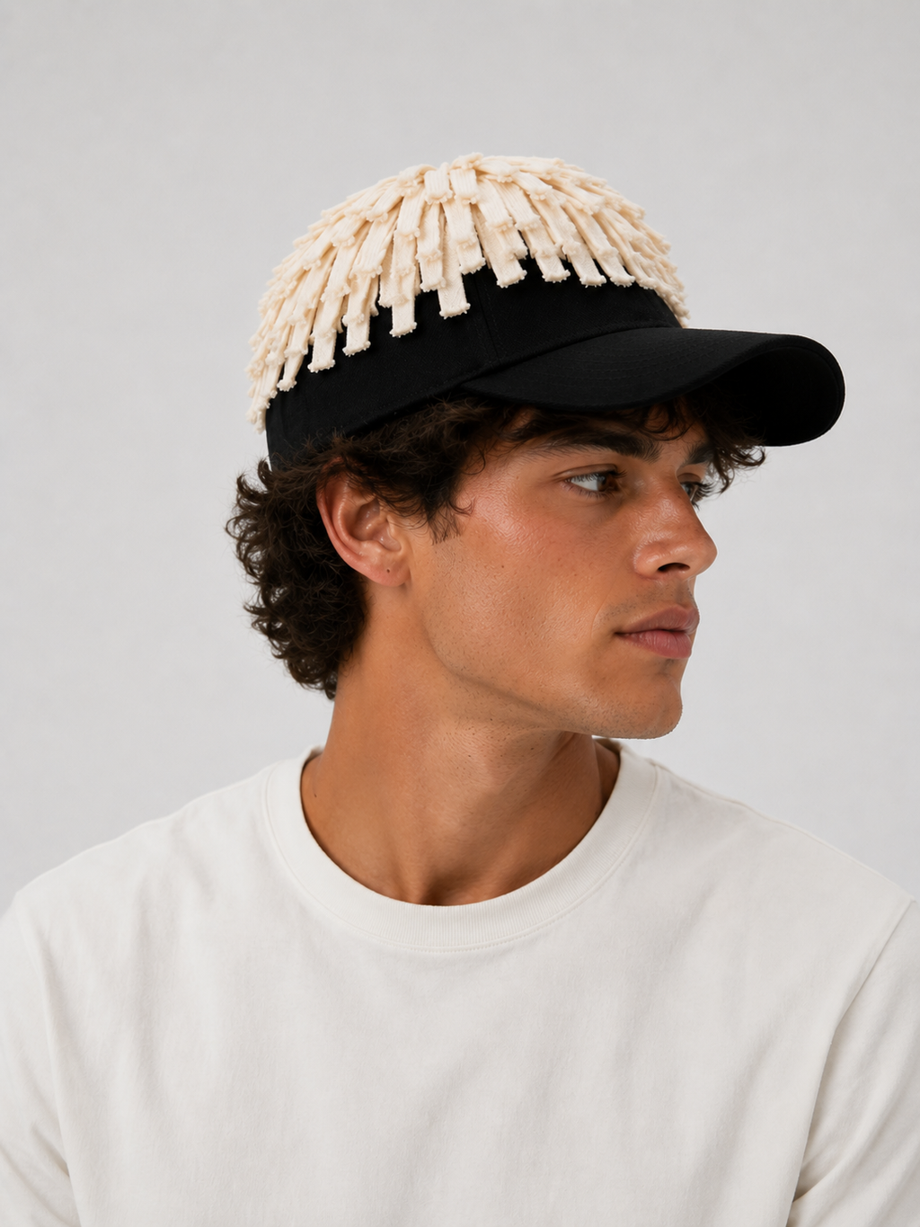 LOKS Rope Texture Cap – Black & White